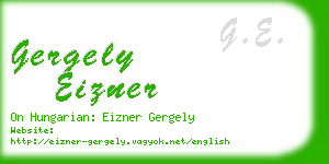 gergely eizner business card
